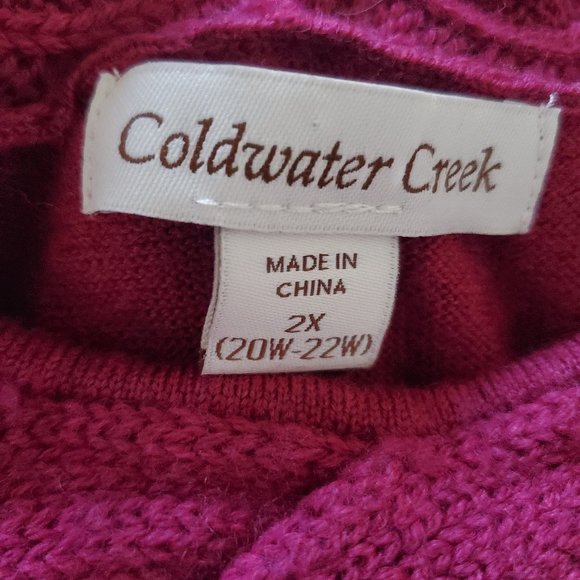 Coldwater Creek Pink Twist Neck Sweater Size 2x - Picture 5 of 7